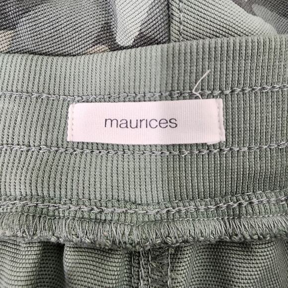 Maurices Pants Women 22W Camo Drawstring Pull On Cotton Lyocell Drawstring Roll - Picture 9 of 14